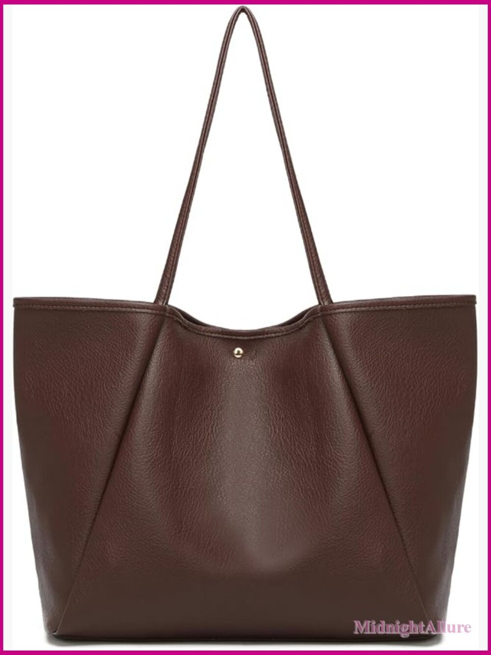 Large Leather Tote Bag for Women - Spacious Work & Office Handbag